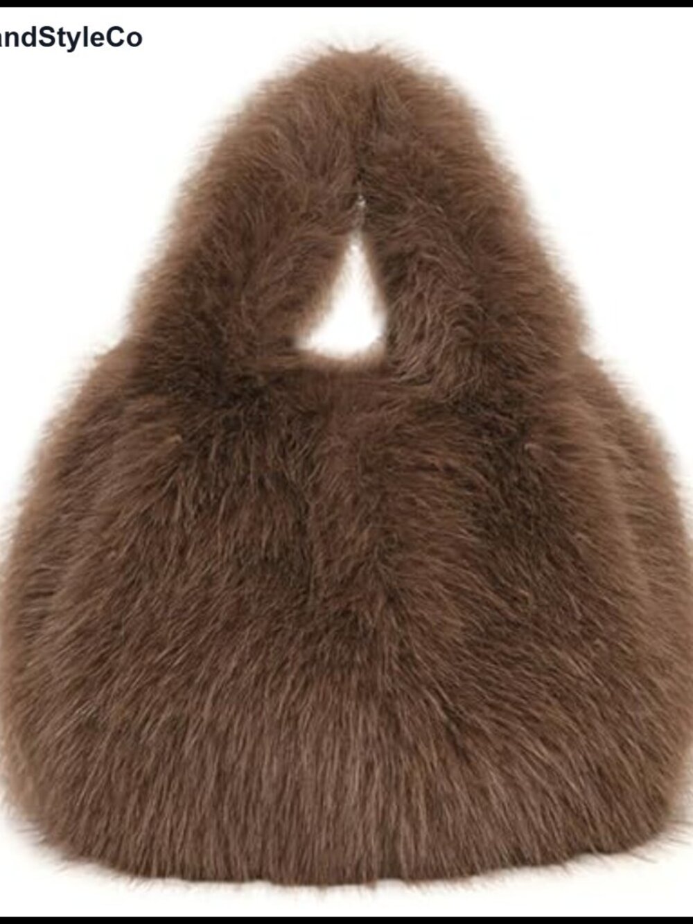 Faux Fur Fluffy Furry Handbag Cute Tote Purse Bucket Bag for Women